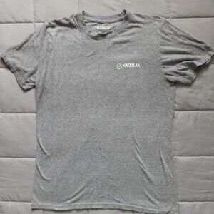 Magellan Outdoors Short Sleeve Double Sided Black Lab Dog Lake T-shirt Mens S